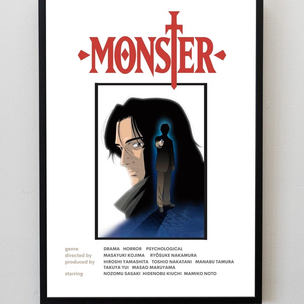 Monster Anime Poster, Anime Manga Poster Gift, Gift For AnimeLover, Kenzo Tenma Poster, Johan Liebert, Room Decor, Anime Room Poster