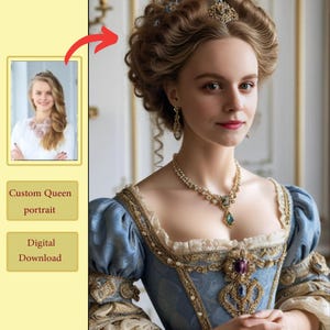 Personalised Historical Portrait Royal Portrait Renaissance Portraits King Portrait Queen Portrait Custom Portrait wall art