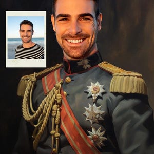 Ritratto reale personalizzato da foto, regali di romanzi rosa, ritratto rinascimentale, ritratto storico, ritratto reale, ritratto umano, uomo personalizzato