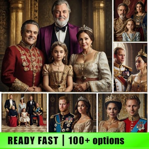 Historical Family Portraits, Royal Portraits, Renaissance portraits, Victorian portrait, Custom family portrait, gift for couple
