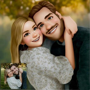 3D Pixar Styled Portrait Gift Custom Portrait Cartoon Profile Picture Birthday Gift Cartoon Canvas or Digital File, Gift