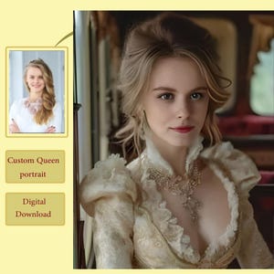 Custom Royal Portrait Customized Renaissance Portraits Royal Queen Portrait Christmas Gift Idea Custom Royal Portrait from Photo