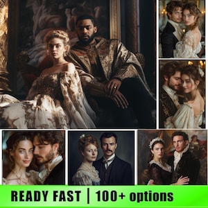 Custom Royal Couple Portrait from Photo Personalized King and Queen Portrait Best gift for couple Digital download
