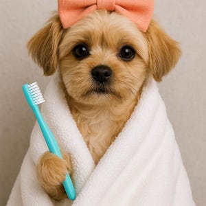 Custom Pet Portrait, Dog Bathroom Art, Funny Bathroom Poster, Dog in Toilet, Dog Reading Newspaper on Toilet, Pet Owner Gift
