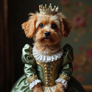 Custom Regal Pet Portrait, Royal Dog Painting, Pet Portrait, Royal Dog Portrait, Pet Portrait gift, Wall Art,Renaissance Pet Portrai
