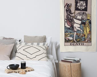 Death Tarot Card All-Over Print Flag – Transformative Decor for Bold Interiors