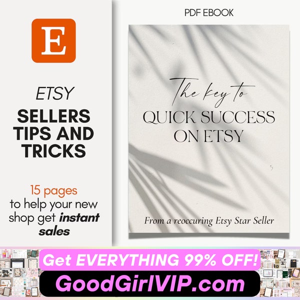 How To Make Sales with a New Etsy shop and rank 1st On Etsy Search Page, New Etsy Shop Seller Handbook, Etsy Guide | Go To: GoodGirlVIP.com