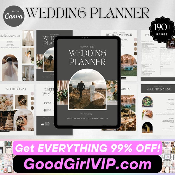 Wedding Planner Printable, Printable Wedding Planner Pages, Wedding Plan Bundle, Wedding Planning Book, Wedding Planner | GoodGirlVIP.com