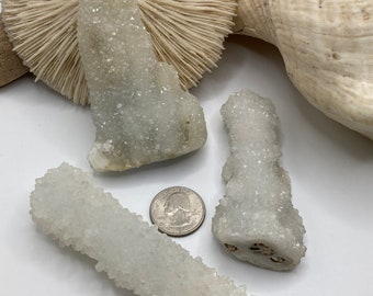 Chalcedony and Quartz Stalactites