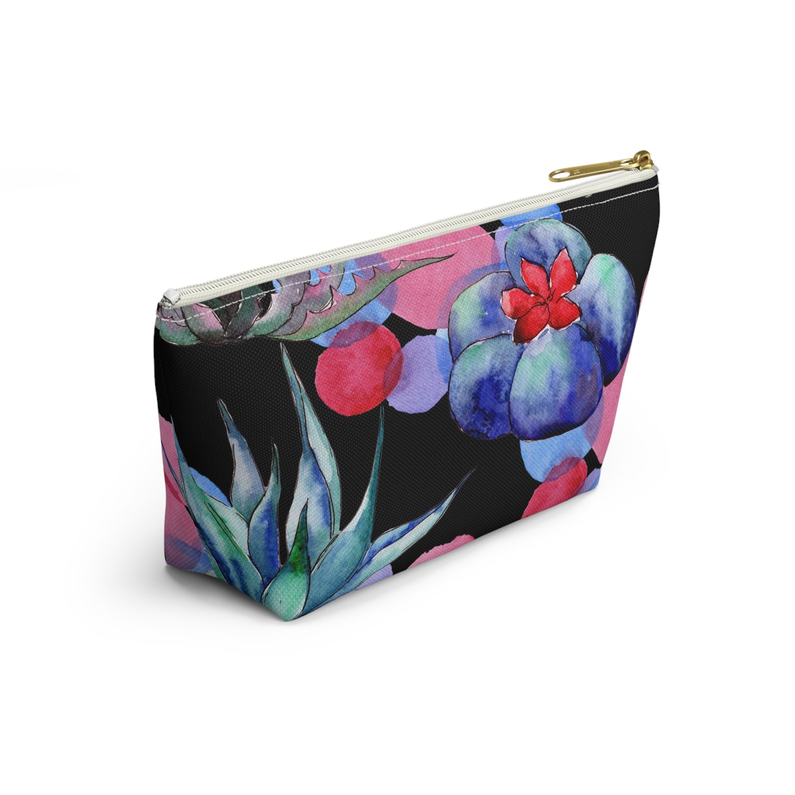RIAH FASHION Floral Print Zip Around Wallet - Cute Clutch Purse With Card Slots For Phone, Cactus & Tropical Patterns