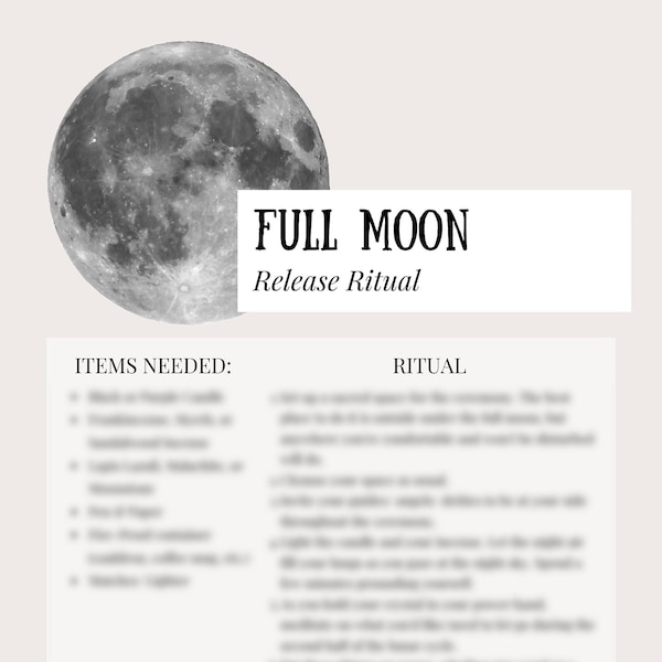 Full Moon Release Ritual | Full Moon Ritual | Release Ritual