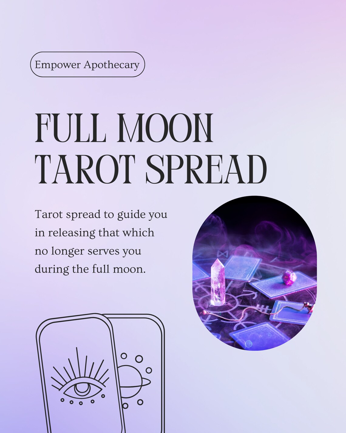 Full Moon Tarot Spread | Tarot Printable - Etsy