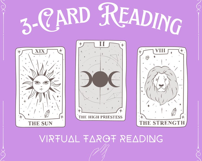 Featured listing image: 3 Card Tarot Reading | 24 hr delivery
