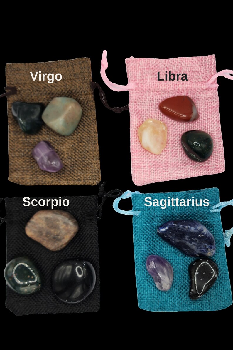 Zodiac Tumbled Crystal Set | Healing Stones for Astrology - Etsy