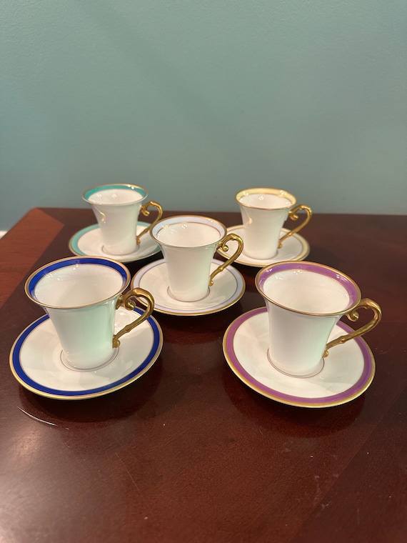 Vintage Set of 5 Hutschenreuther Selb Bavaria Germany LHS Coffee