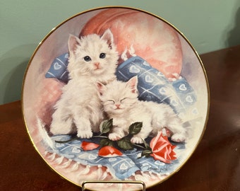 Franklin Mint “purrfectly Precıous” Fine Porcelain Plate by Brian