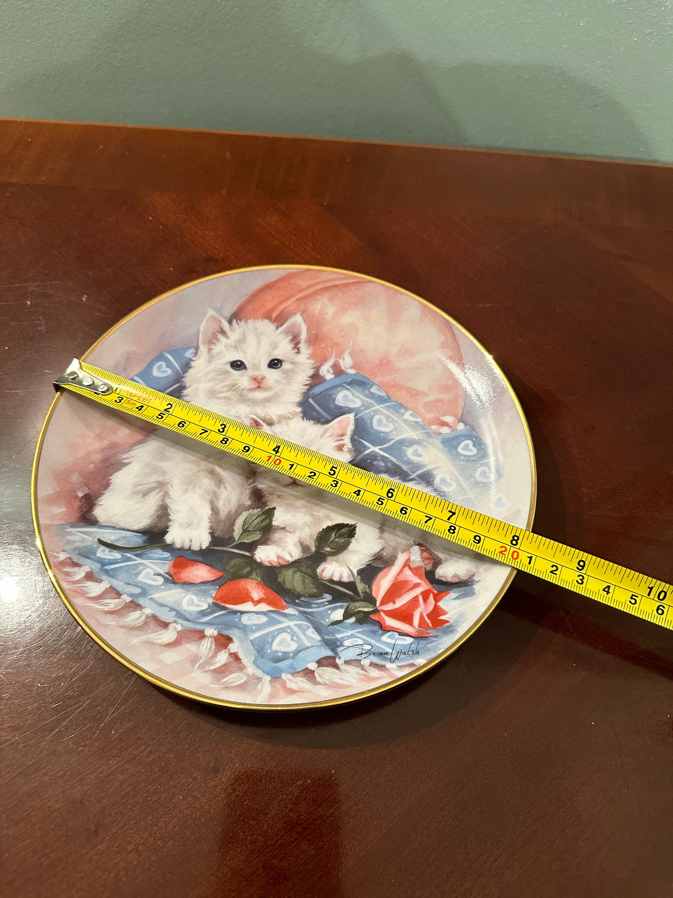 Franklin Mint “purrfectly Precıous” Fine Porcelain Plate by Brian