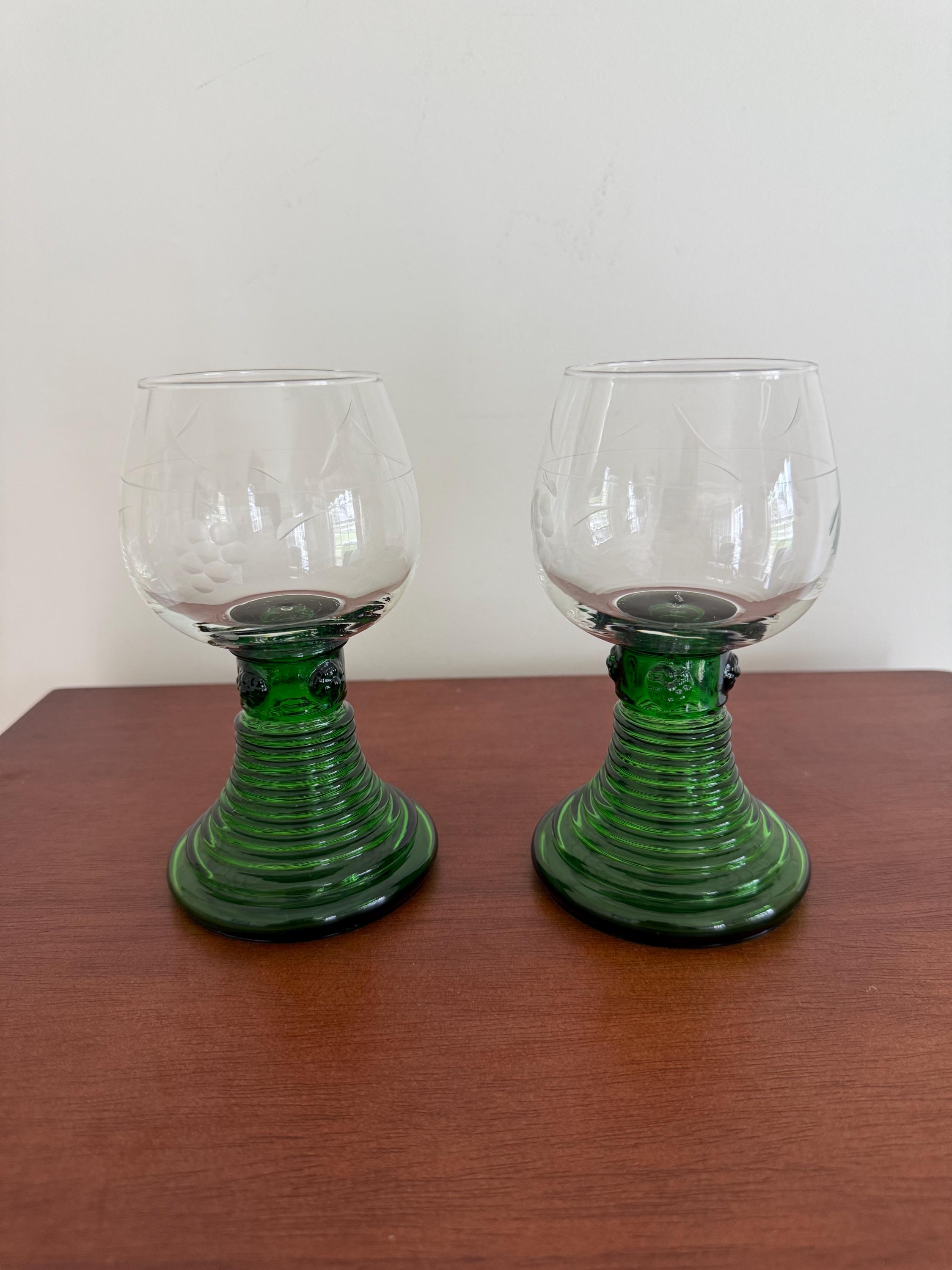 Set of 2 Vintage German Roemer Wine Cordial Glasses. - Etsy