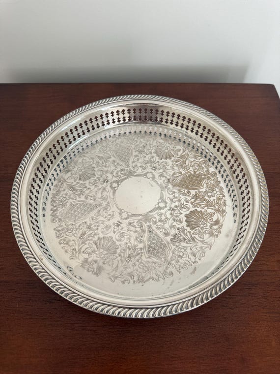 Marlboro Silver Plate Round Tray EP Brass 2040 - Etsy Denmark