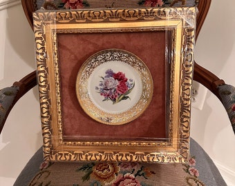 Framed Porcelain Plate artwork..