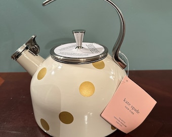 Kate Spade Deco Dot Gold Tea Kettle