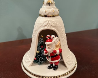 Lenox Nostalgic Santa Decorative Bell with light