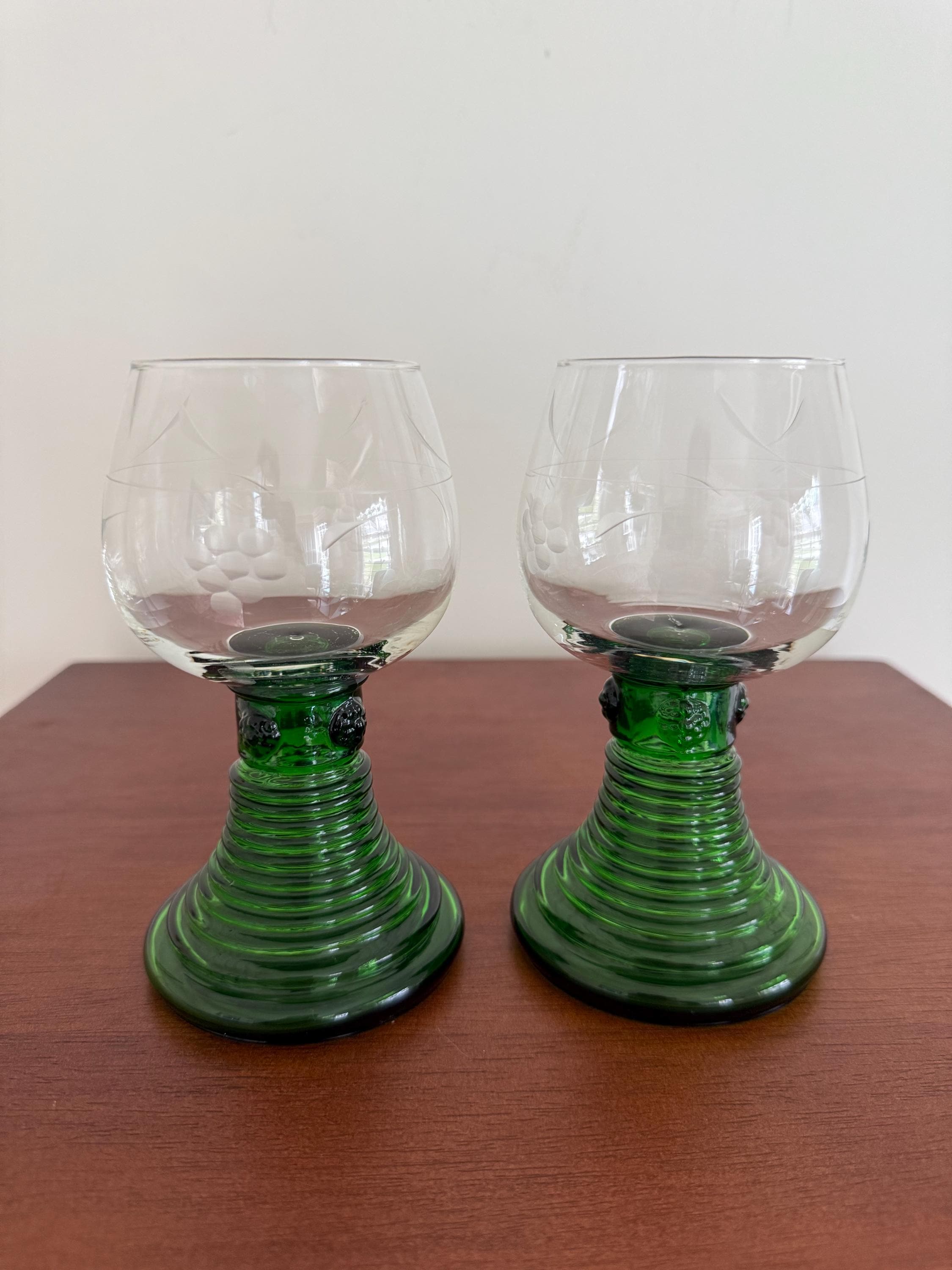 Set of 2 Vintage German Roemer Wine Cordial Glasses. - Etsy