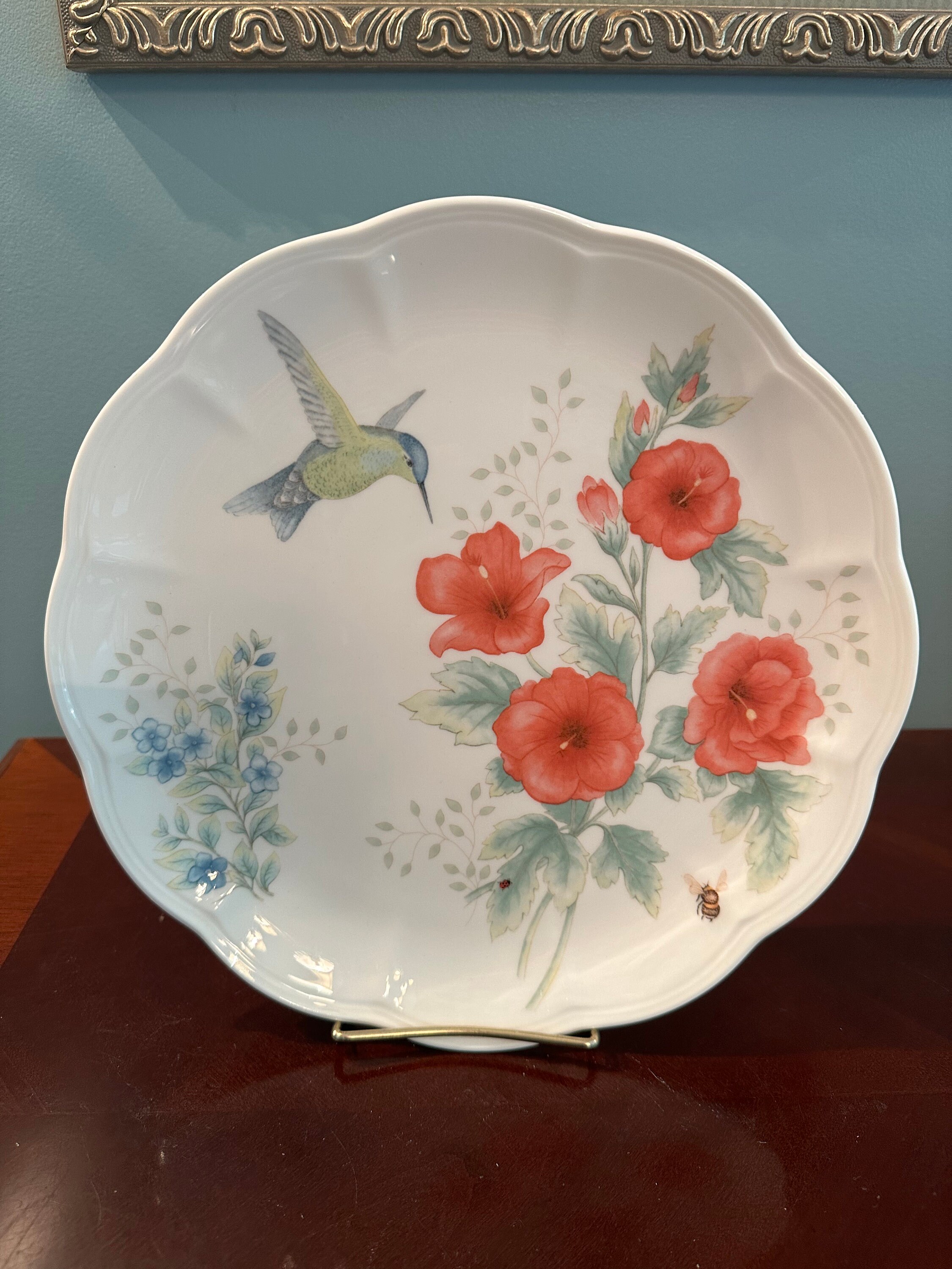 Lenox Butterfly Meadow Flutter hummingbird dinner Plate Etsy