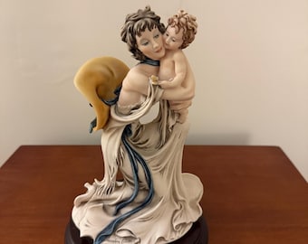 Vittorio Tessaro Figurine Lady Wheelbarrow of Flowers - Etsy