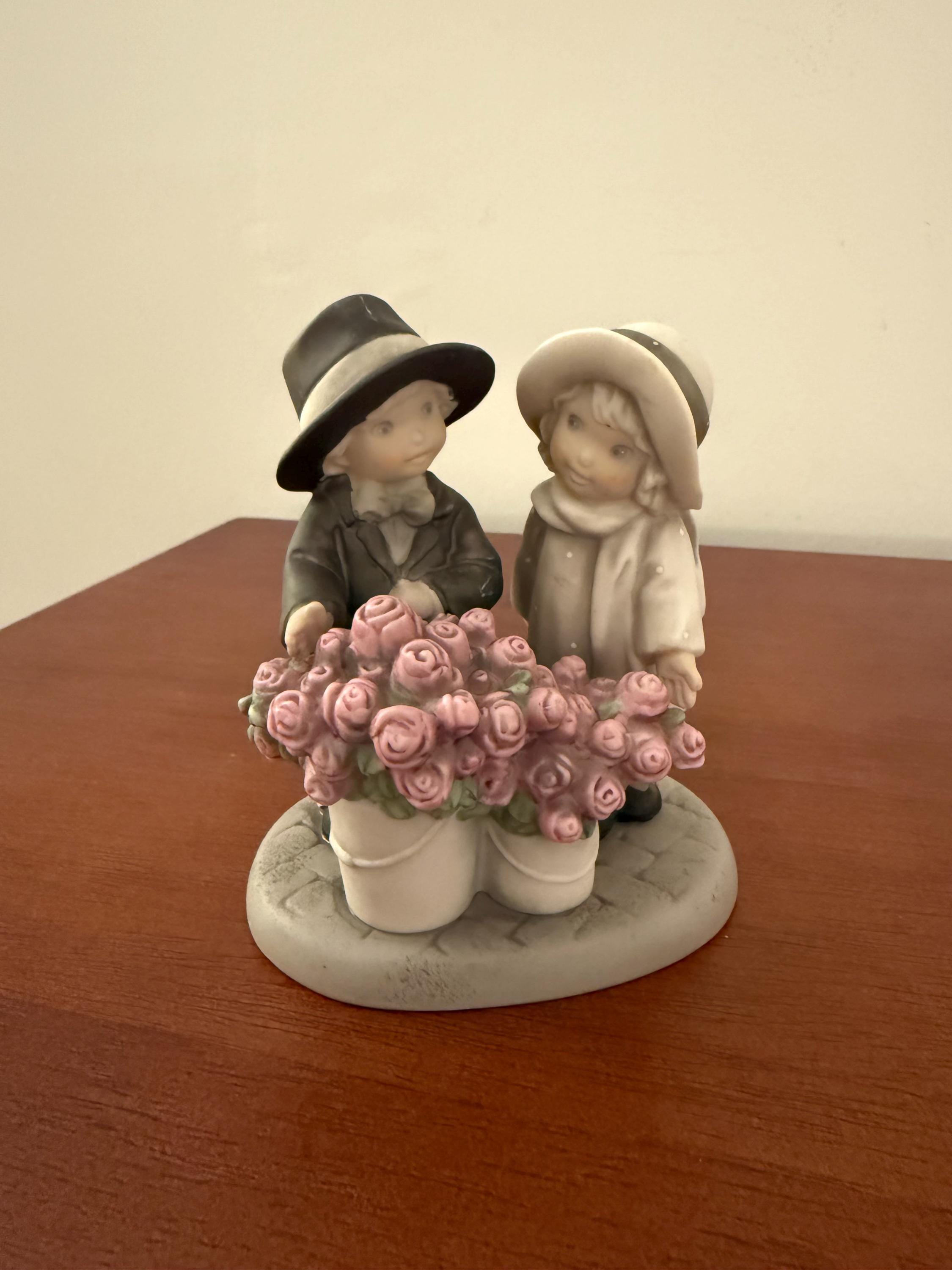 Enesco Kim Anderson Figurine: Boy With Flowers - Etsy