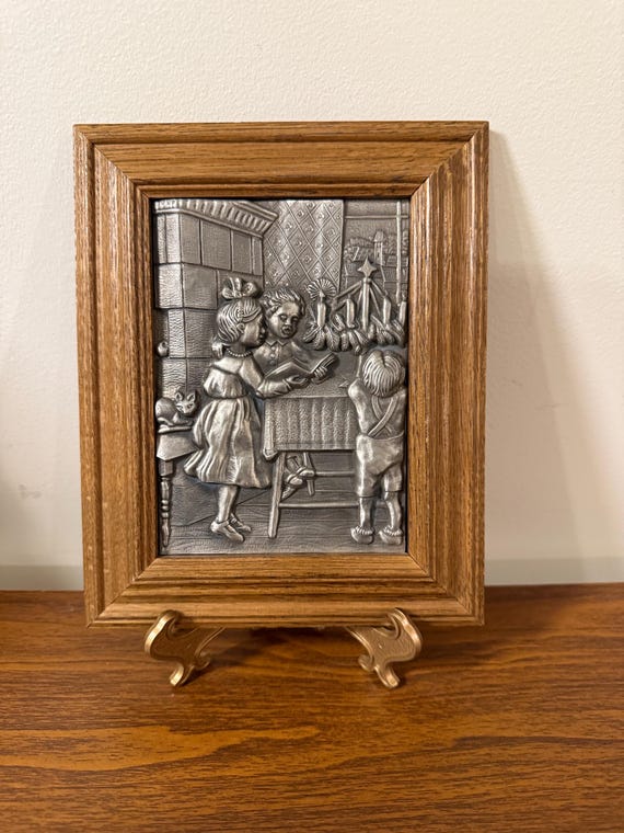 Vintage Handcrafted Framed Frieling-zinn Germany 95 % Pewter Wall