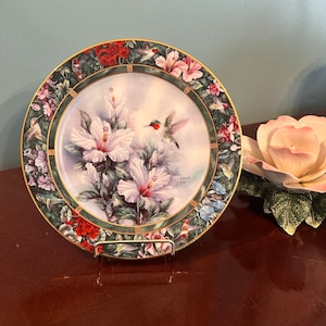 Vintage Lena Liu Hummingbird Plate