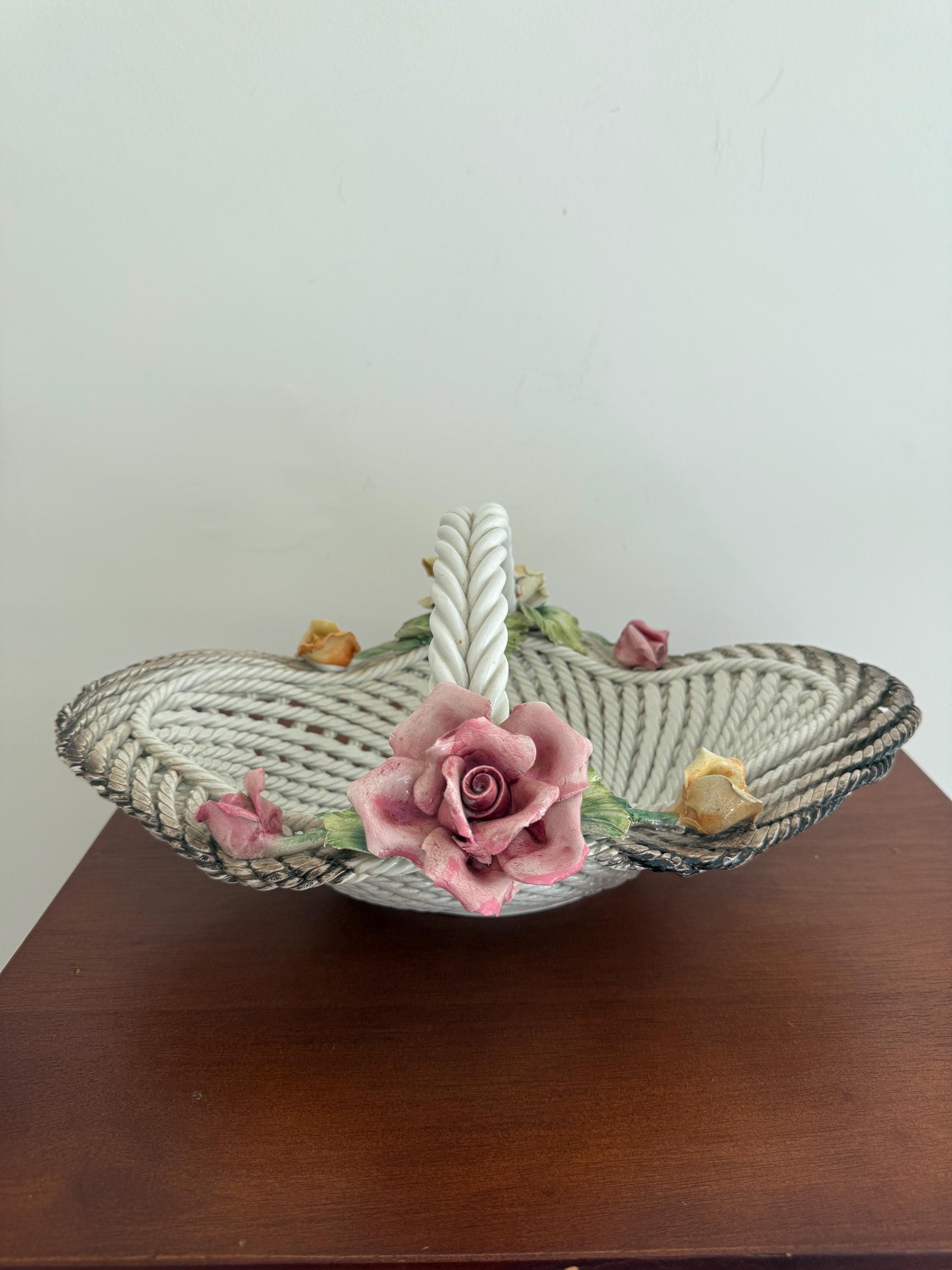 Porcelain Flower Basket - Etsy
