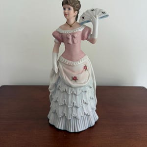 Homco Victorian Lady Holding Fan Figurine.# 1421
