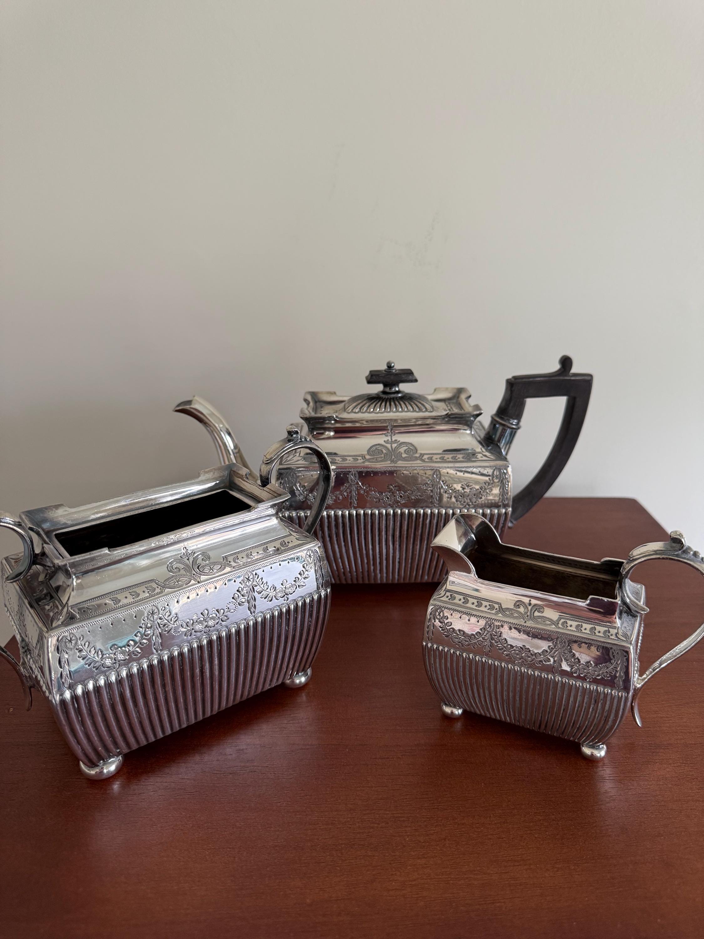 Vintage Philip Ashberry & Son Sheffield English Victorian 3 Piece