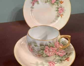 1 Bavaria Porcelain Tea Cup Saucer and Dessert Plate