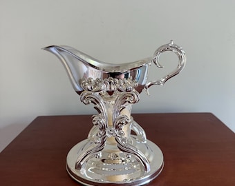 Vintage Silverplated Gravy Boat with Warming Stand.