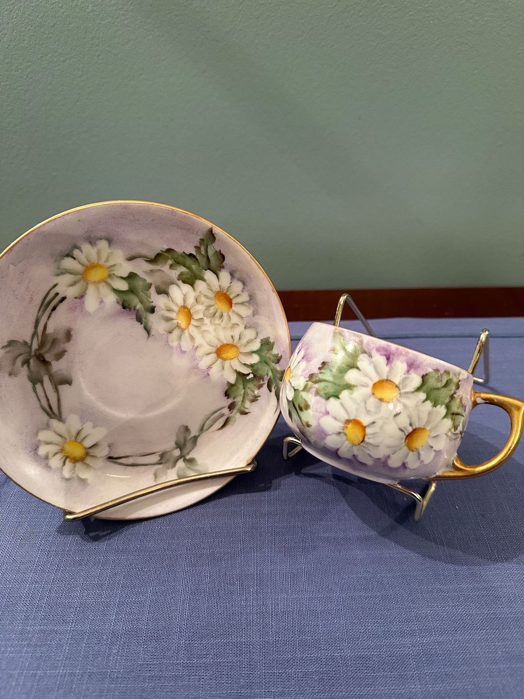 Antique Hand Painted Eggshell Porcelain Tea Cup and Saucer. - Etsy