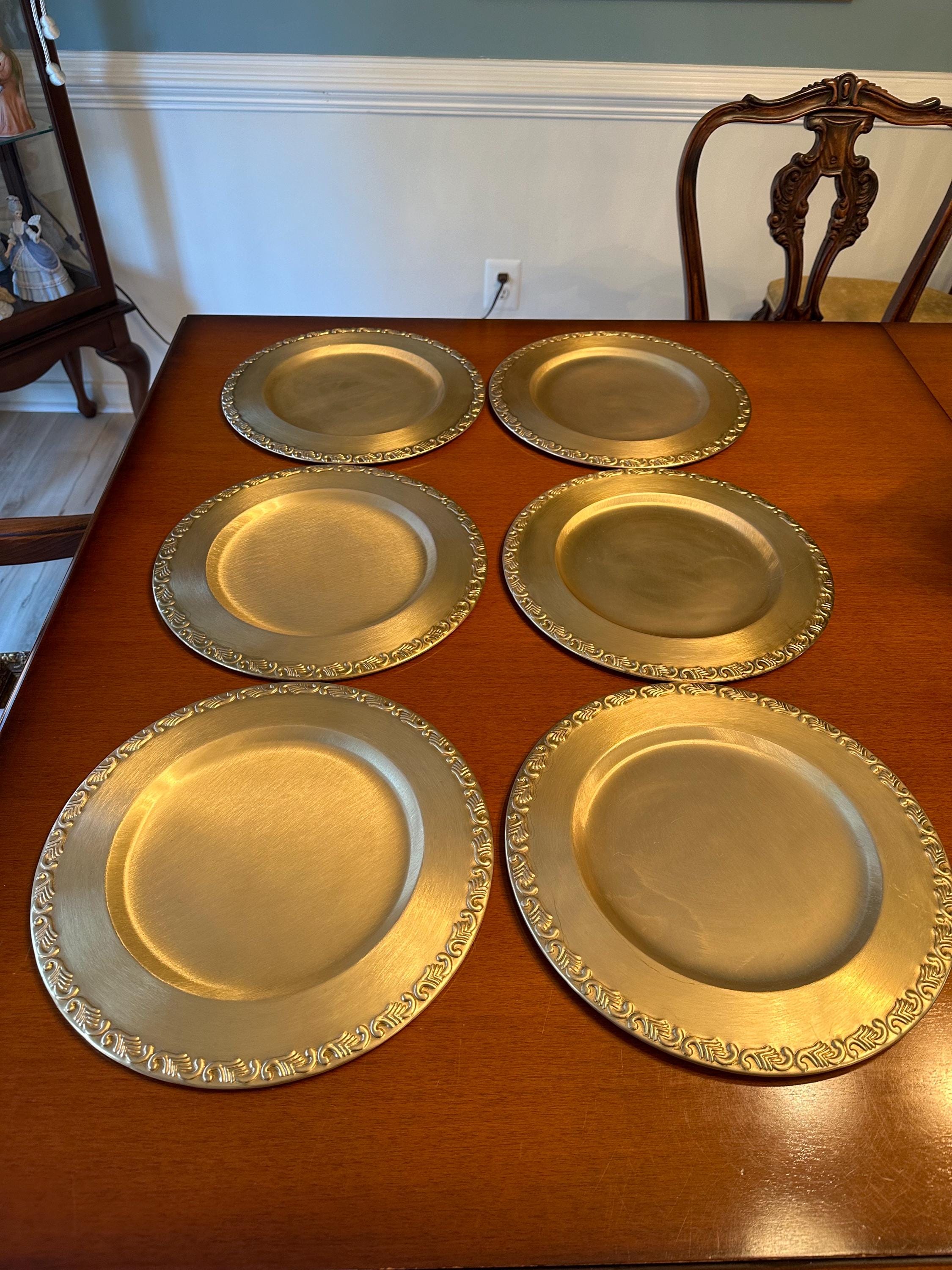 Fluted Charger Rose Gold Charger Plates Dollar Tree Clear Plates