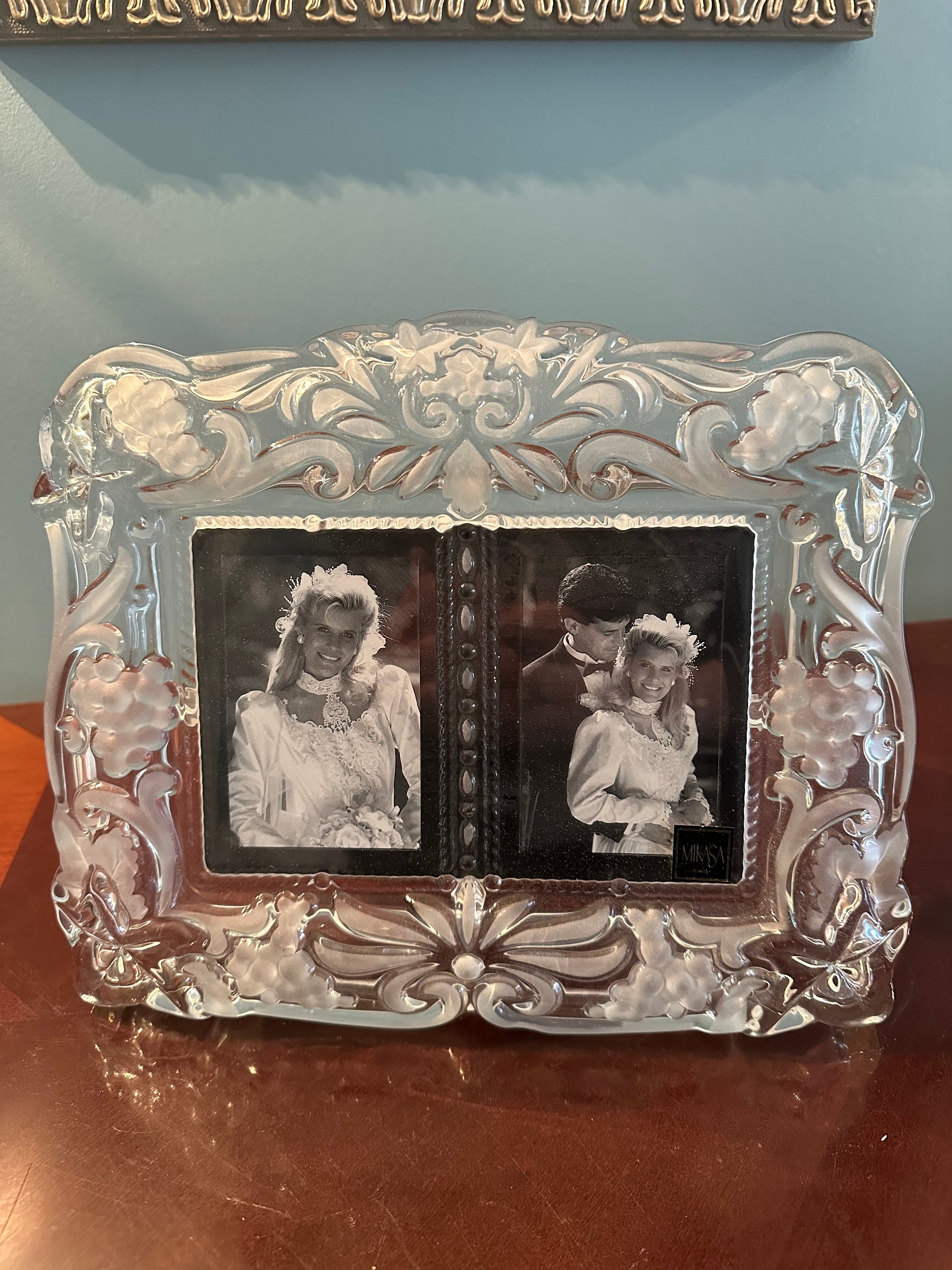 ドイツ製のMikasaヴィンテージのLove Knotフォトフレーム 90s Mikasa Love Knot Glass Picture Frame Pink Iridescence | eBay