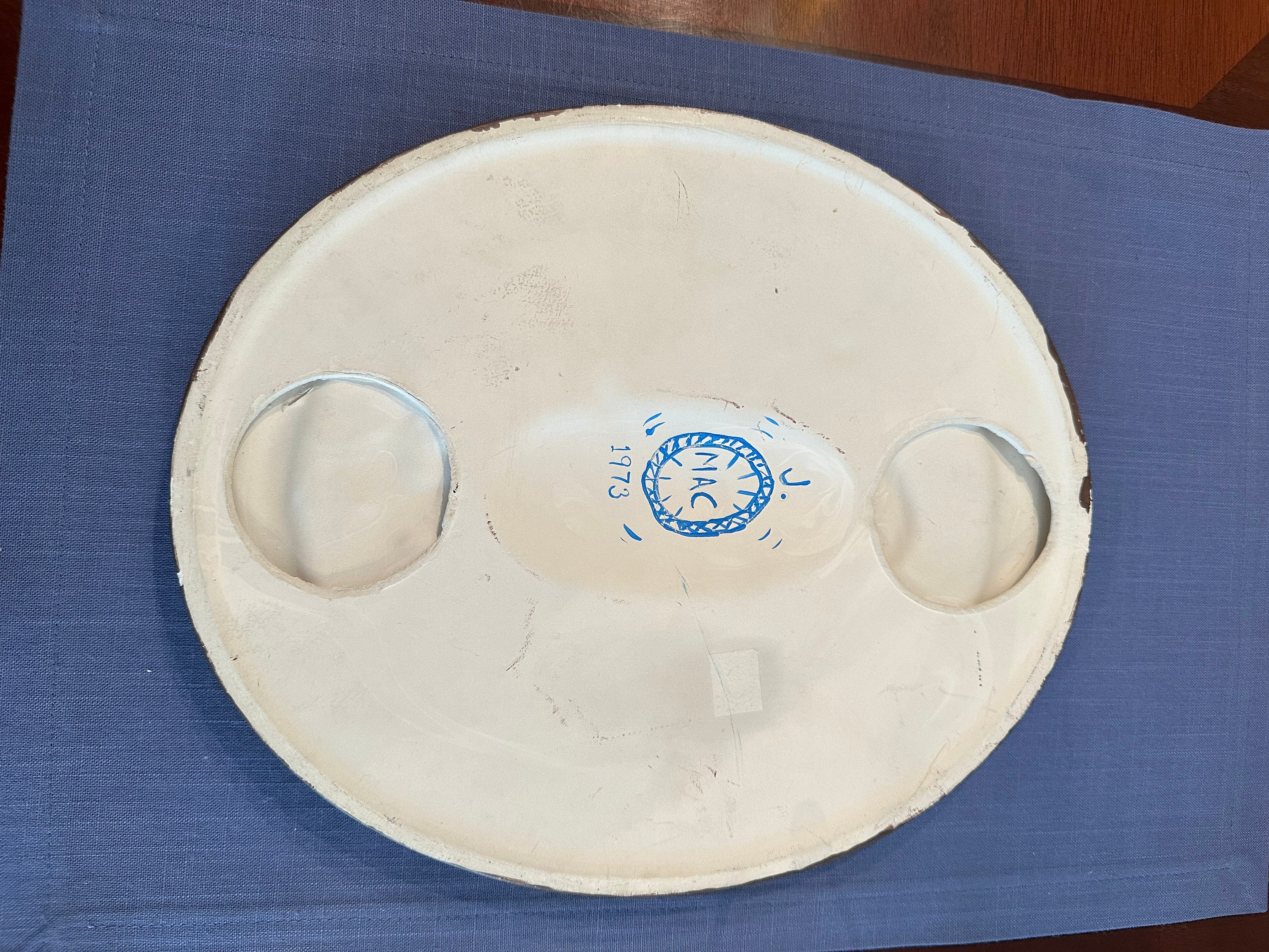 西洋、壁掛け陶器皿アンティーク 1973年製ヴィンテージ陶器製壁飾り - Etsy 日本