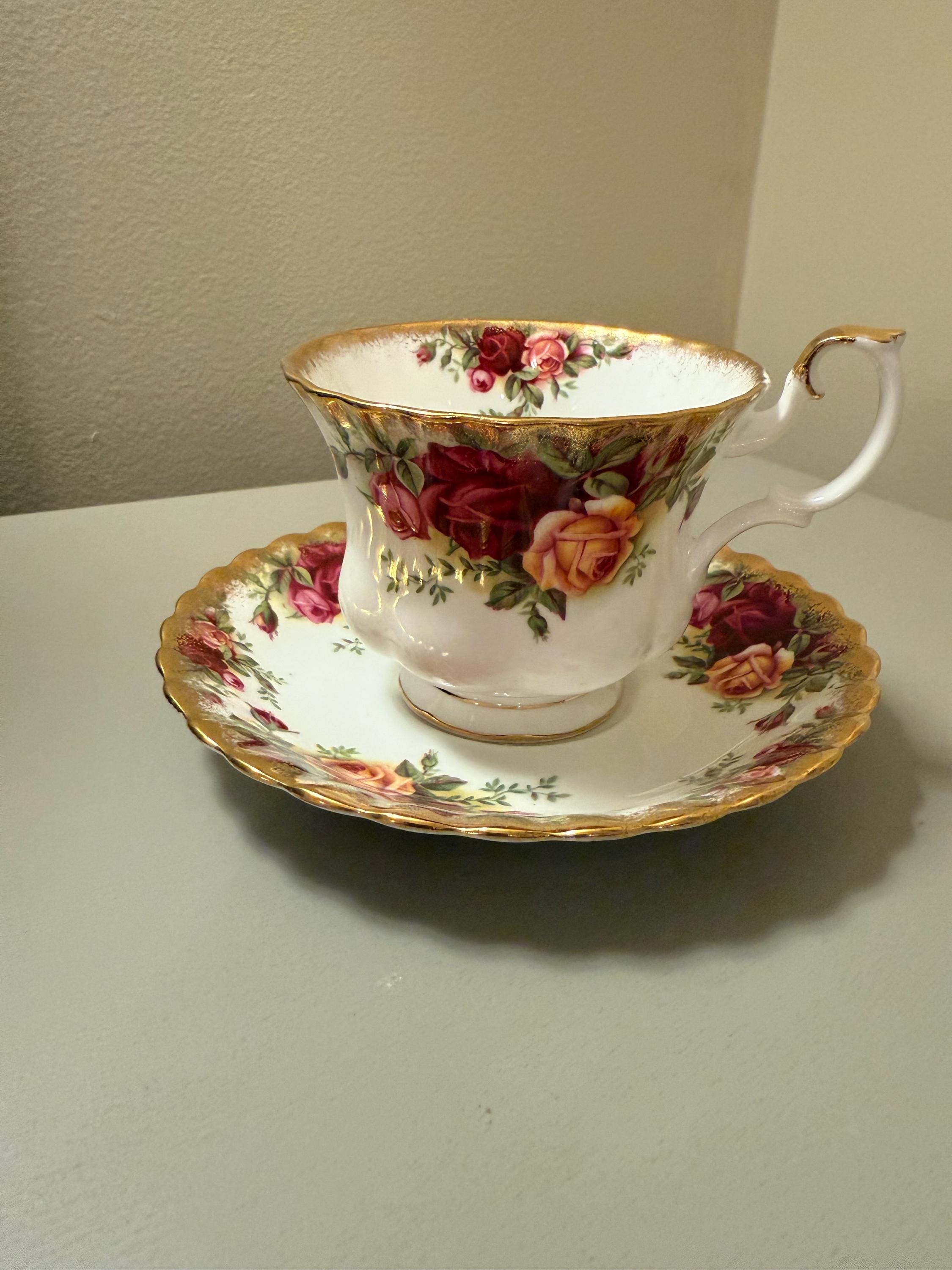 Vintage Royal Albert Old Country Roses Cup and Saucer Set - Etsy