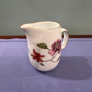 Royal Worcester Astley Porcelain floral Pitcher Creamer. zdjęcie 2