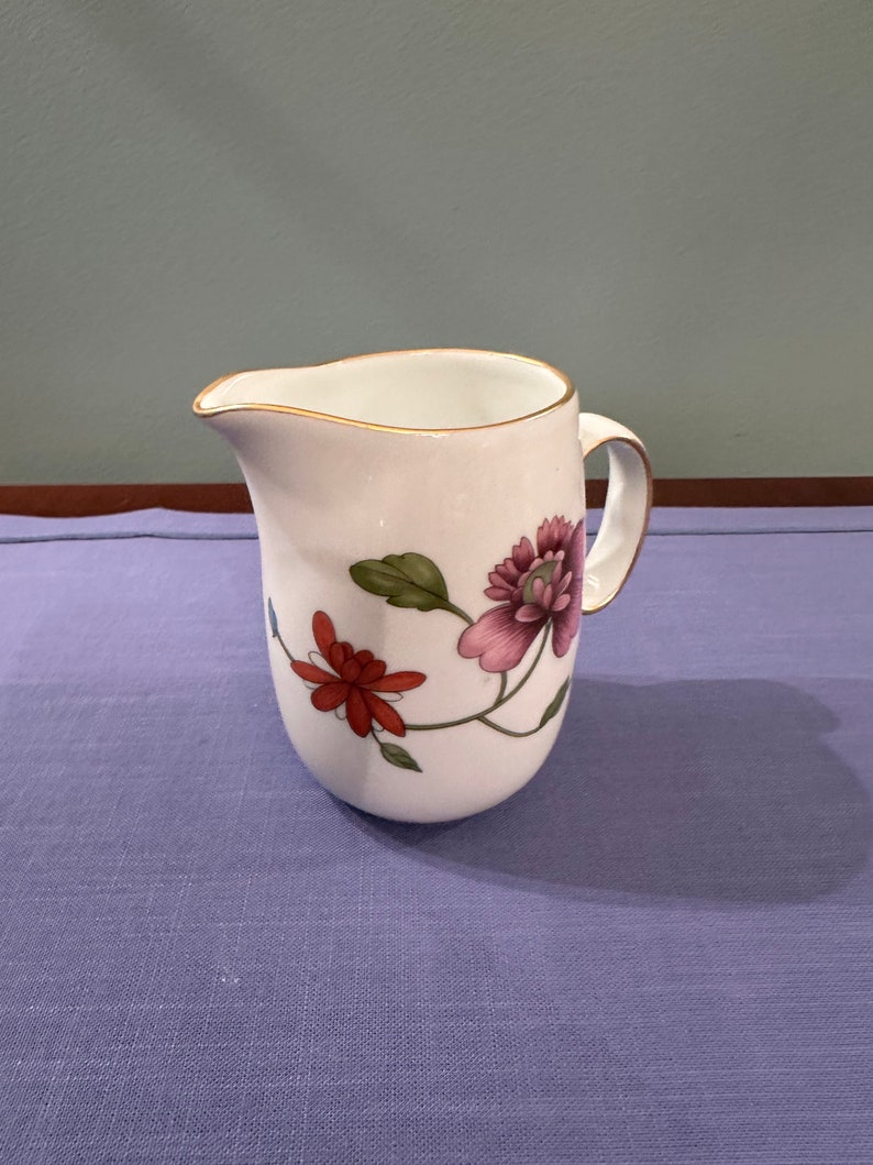 Royal Worcester Astley Porcelain floral Pitcher Creamer. zdjęcie 2