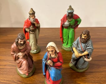 【ヴィンテージ】hand paintのクリスマス nativityフィギュア Vintage Italian Hand Painted Fontanini Christmas Nativity Set- 14