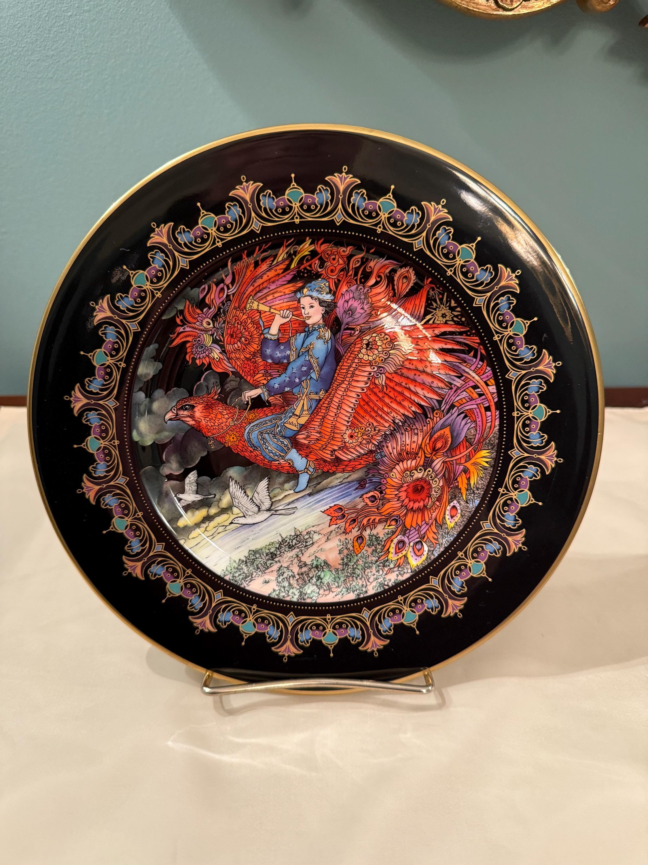 未使用 villeroy&Boch1990年代ヴィンテージプレート Vintage Villeroy & Boch Plate Magical Fairy Tales From Old Russia