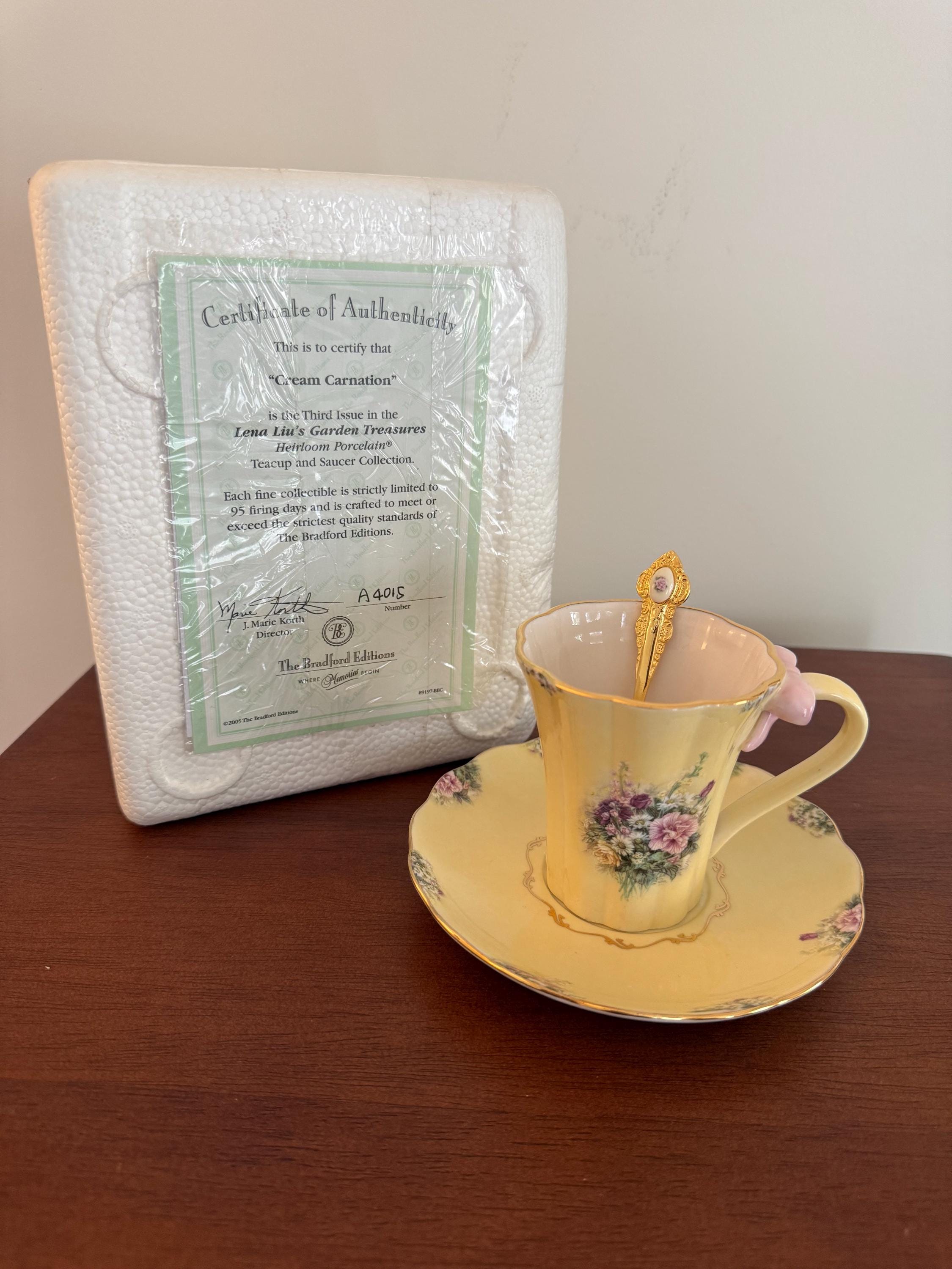 Bradford Editions Garden Treasures “ Cream Carnation” by Lena Liu