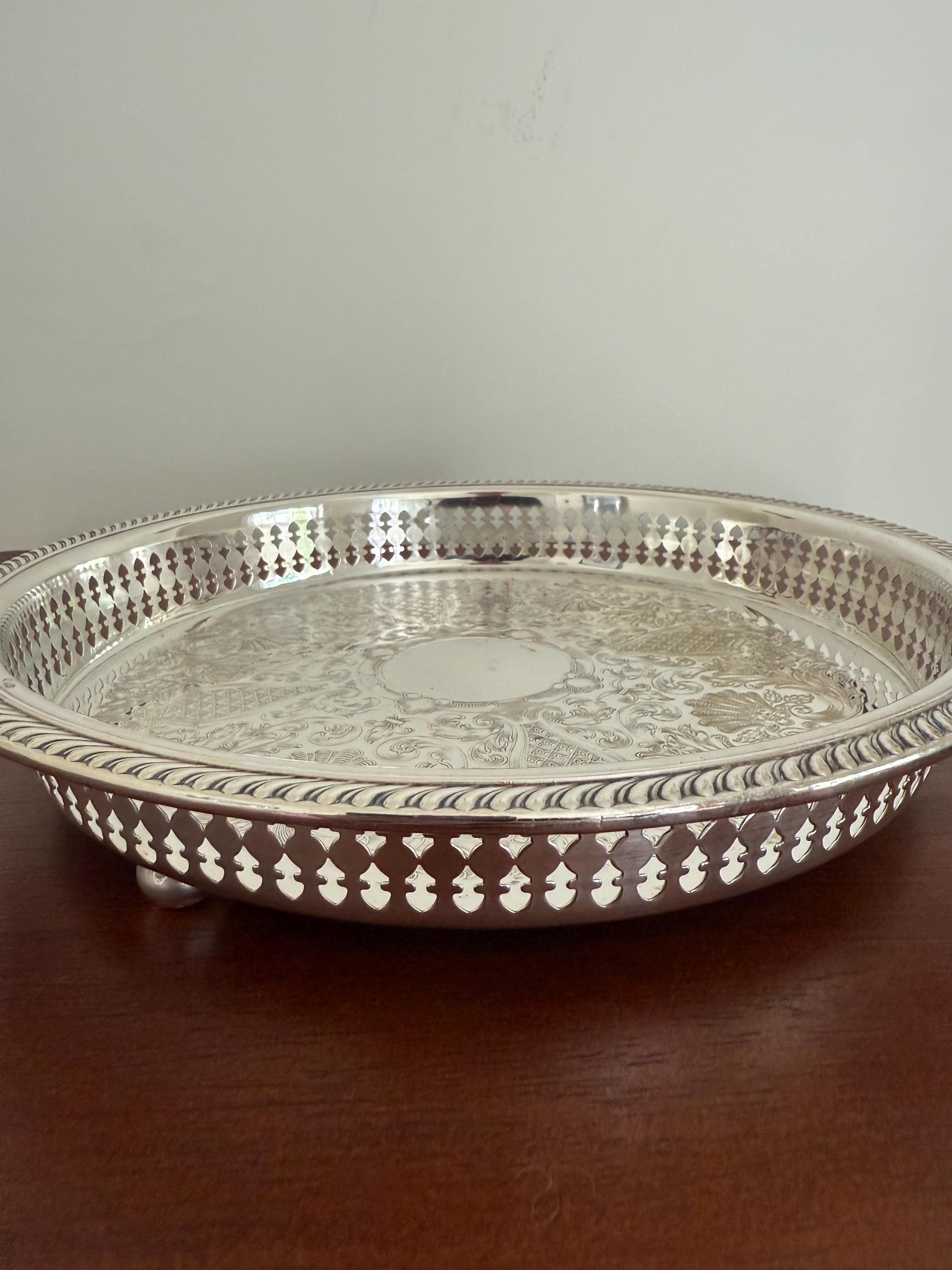 Marlboro Silver Plate Round Tray EP Brass 2040 - Etsy Denmark