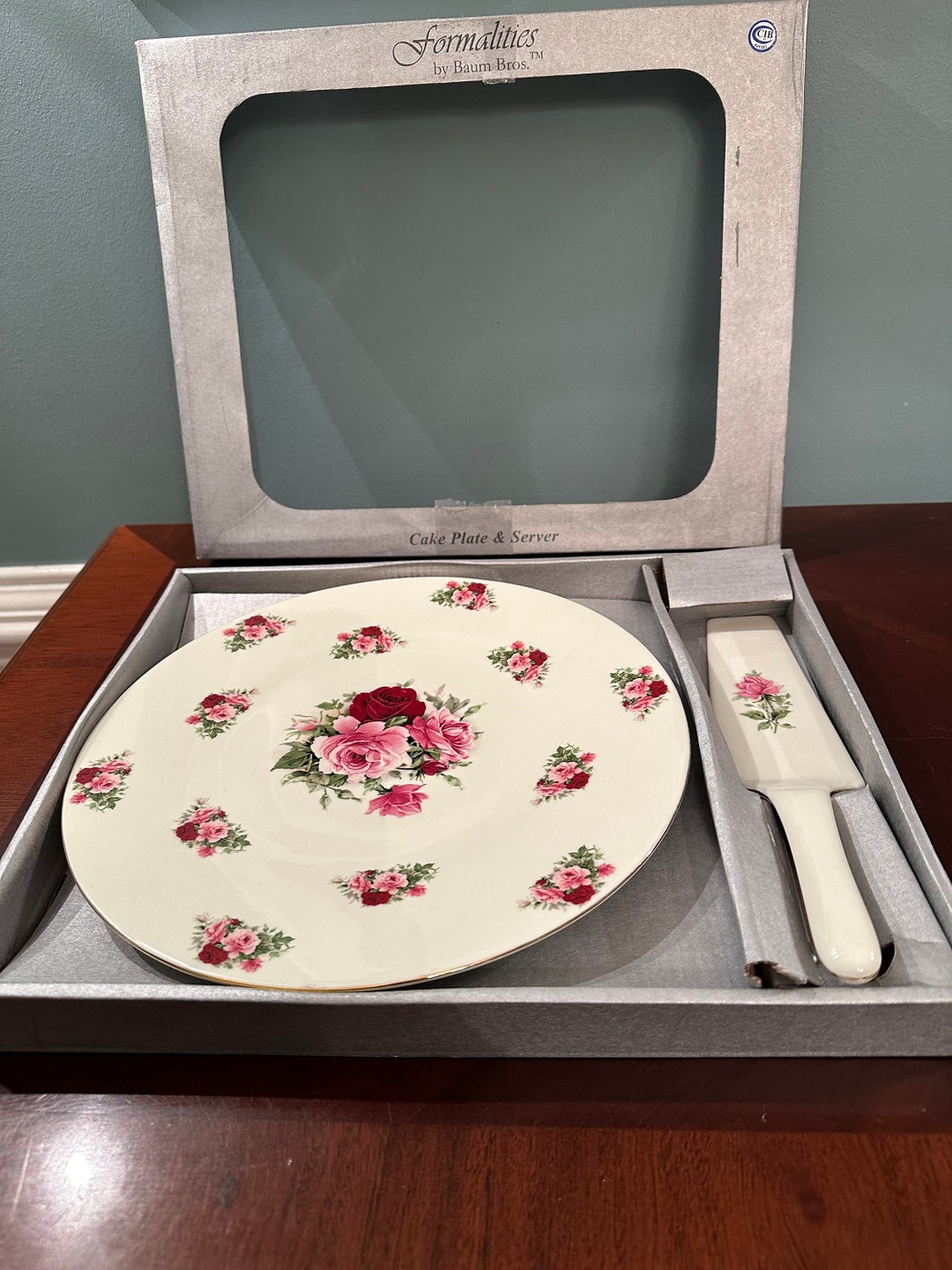 Formalities by Baum Bros Porcelain Cake Plate and Server Etsy