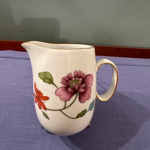 Royal Worcester Astley Porcelain floral Pitcher Creamer. zdjęcie 4